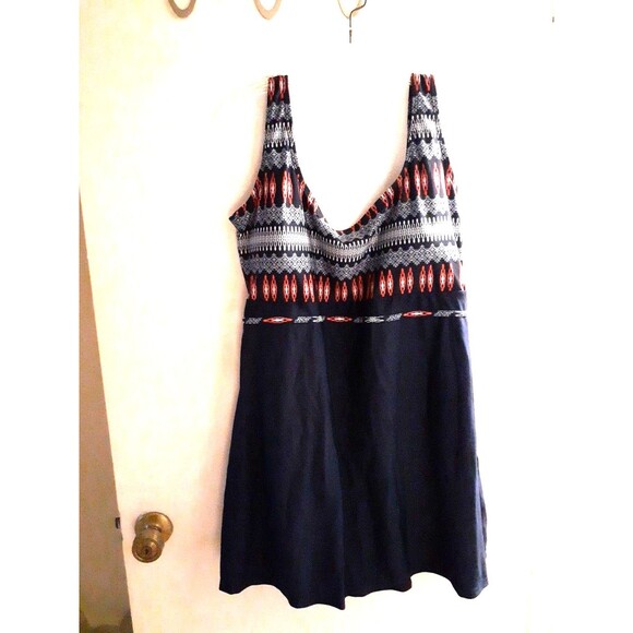 New Danify 3x Navy Blue Swim Dress 1 Piece Swim Dress Swimsuit Modest Look xxxl - Picture 1 of 11